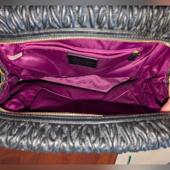 ✨ Coach Limited Edition Large Black Madison Satchel – Gathered Twist Leather 👜 - Picture 9 of 17